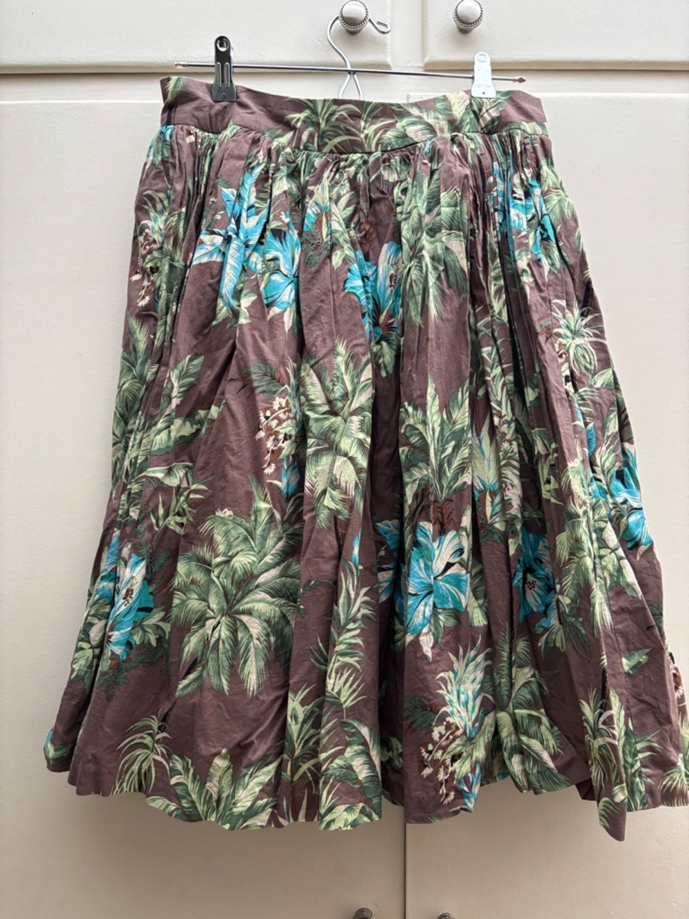 Hearts and Found:Brown Tropical Print Gathered Lola Skirt - Women - Picture 2 of 6